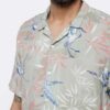 Camisa en chalis gris aves