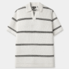 Polo oversize marfil rayas