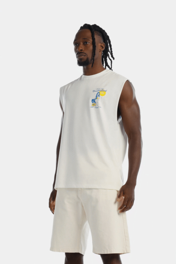 Camiseta sin mangas marfil ilustración
