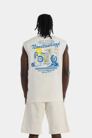 Camiseta sin mangas marfil ilustración