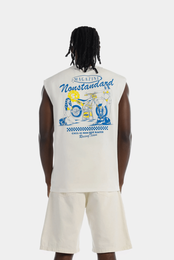 Camiseta sin mangas marfil ilustración