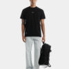 Camiseta regular negro texto
