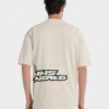 Camiseta overzise beige ilustración