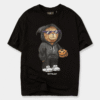 Camiseta Oversize negro ilustración oso