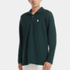 Polo verde manga larga