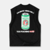 Camiseta sin  mangas negro ilustración