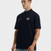 92541-4 Camiseta oversize azul texto bordado