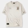 Camiseta oversize marfil lavanderia oso