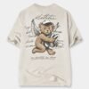 Camiseta oversize marfil lavanderia oso