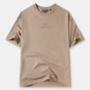 91583-1 Camiseta oversize café texto relieve