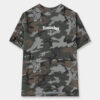 87520-1 Camiseta overzise verde camuflaje