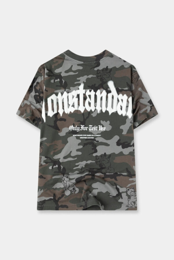 87520-2 Camiseta overzise verde camuflaje