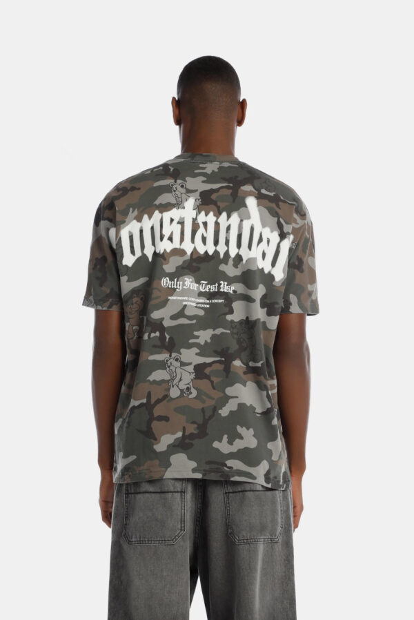 87520-5 Camiseta overzise verde camuflaje