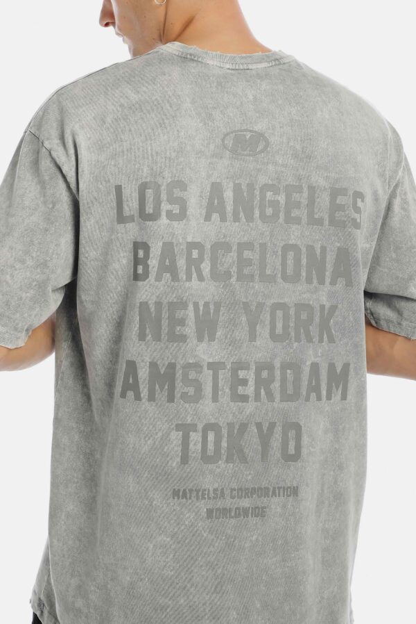 92600-3 Camiseta oversize gris lavandería