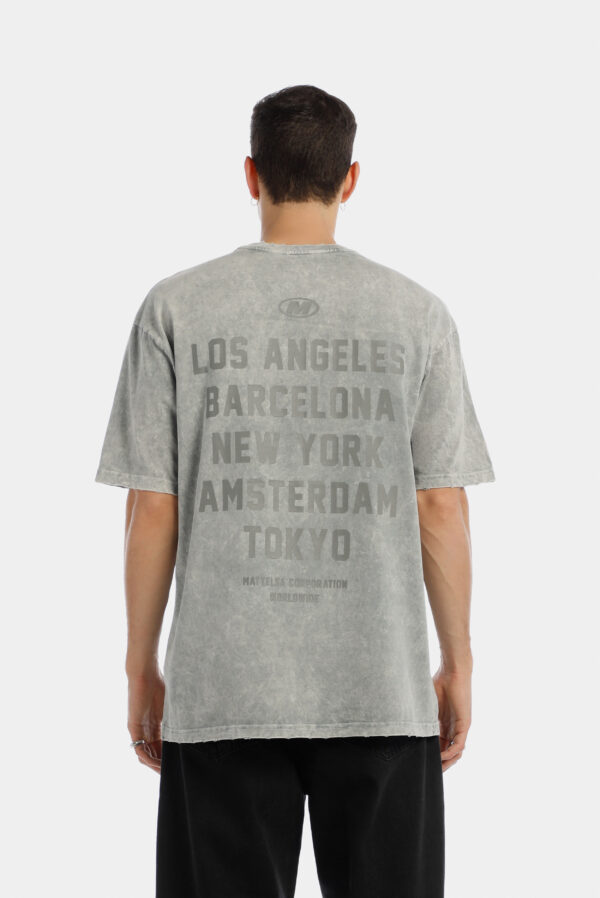 92600-5 Camiseta oversize gris lavandería