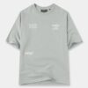 Camiseta overzise celeste texto