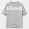 Camiseta overzise celeste texto